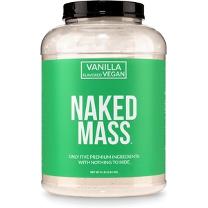 image:imageNAKED Vegan Mass  Natural Vegan Weight Gainer Protein Powder  1230 Calories NSF Certified NonGMO Soy amp Gluten Free No Artificial Ingredients  8LB Bulk  11 ServingsVanilla